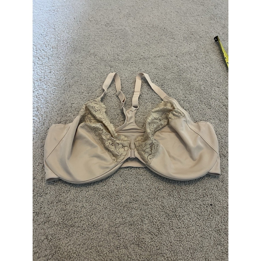 Delimira Front Close Racerback Underwire Lace Trim Bra Nude Tan W657B 44F